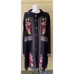 JW Los Angeles JWLA Johnny Was duster coat 2x